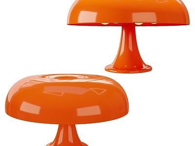 nesso orange red mushroom table lamp 18w model