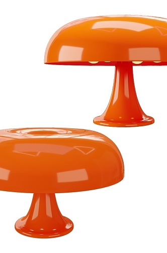 nesso orange red mushroom table lamp 18w 3d model