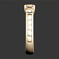 Elegant Gold Fashion Ring With Sparkling Gemstones And Intricate Design Details