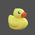 Yellow Rubber Duck Toy With Blue Eyes And Orange Beak