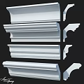 White Architectural Building Components With Multiple Decorative Designs And Styles