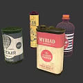 Vintage Labeled Household Containers And Bottles Including COIR MYRIAD Coffee Cleanser Starch Supplies