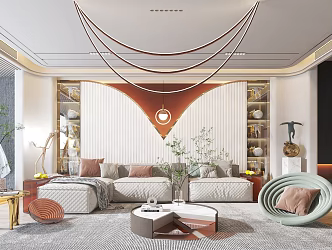 modern living room 3d model