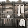 Elegant Modern Closet Interior Design With Hanging Clothes Shelves Drawers And Shoe Storage
