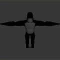 Gorilla Toy Figure With Outstretched Arms And Black And White Body On Gray Background