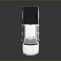 White GMC Crew Cab Pickup Truck With Chrome Grille And Side Steps