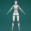 Beauty Robot Intelligent Robot Mechanical Artificial Intelligence Beauty Robot Science Fiction Technology Future 3d model