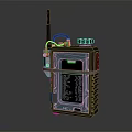Rugged Handheld Communication Device With Antenna Digital Display And Control Buttons