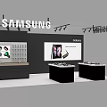 Samsung Exhibition Booth with Large Screen Display Galaxy Products and Display Counters 3d model