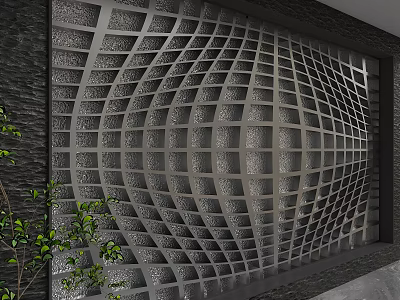 Modern background wall 3d model