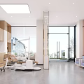 Modern Dental Clinic Interior With Treatment Chairs Cabinets And Sofas
