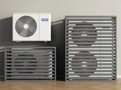 Modern Air Conditioner Fan Units With Wall Mounted And Floor Standing Designs 3d model