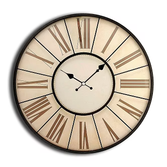 Vintage clock wall clock classic round 3d model