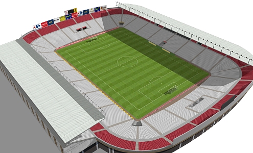 football field 3d model