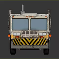 Industrial Work Truck With White Roof Yellow And White Body And Cage Compartments