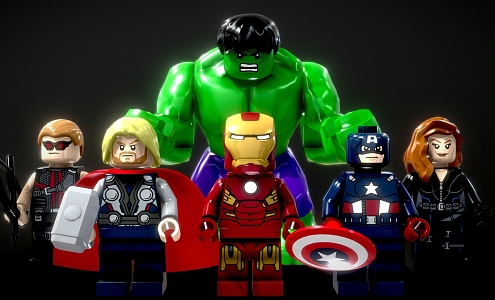 Toy Handset Lego Figure Avengers Figure 3d model