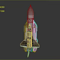 Realistic Space Shuttle Model With Fuselage Wings Engines And Detailed Design 3d model