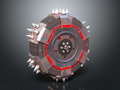 Modern Tire Barbed Tire Spiny Tire Car Tire model