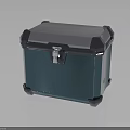 Shiny Silver Metallic Treasure Chest With Decorative Corners Lock And Smooth Reflective Surface
