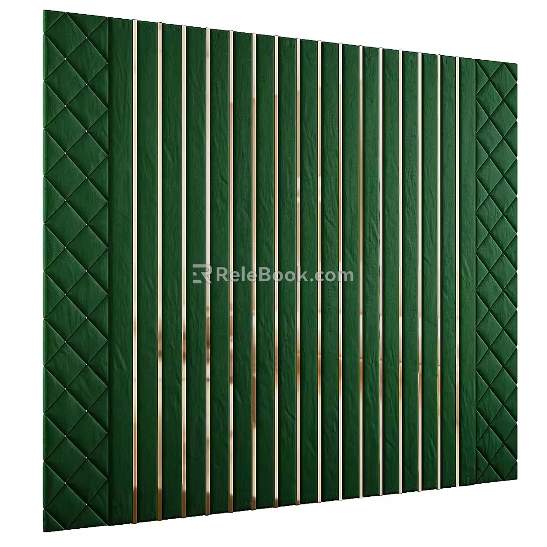 Modern soft bag background wall modeling wall 3d model