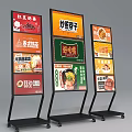 Multi-Layer Kt Board Bracket Poster Display Rack Vertical Floor-Standing Billboard Display Board Layered Brand Water Brand Display Rack 3d model