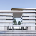 Modern Residential Building Simple Multi-storey Residence 3d model
