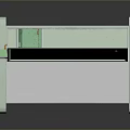 Light Green Control Console With Multiple Buttons Indicators And Top Interface Module