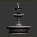 Decorative Multi Tiered Stone Garden Fountain With Sculpture Ornament Design