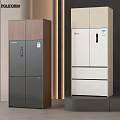 Modern Multi door Refrigerators with Sleek Design in Different Colors for Kitchen Appliances 3d model