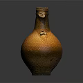 Traditional Furniture Interior Decor With Handmade Brown Ceramic Vase Accent