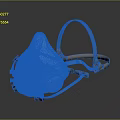 Blue Fire Safety Respirator Mask With Adjustable Straps And Breathing Protection Gear