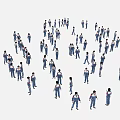 Large Group Of People In Matching Attire Walking Together In Outdoor Space