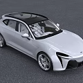 Modern White Car With Black Roof Sleek Design And Stylish Alloy Wheels Exterior