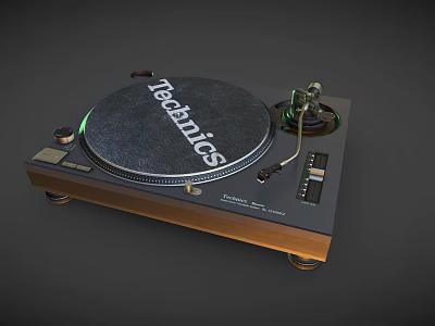 Modern record turntable 3d model Modern record turntable 3d model