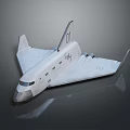 Space Shuttle Model With White Body Wings Cockpit Windows And Number Markings 3d model