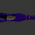 Futuristic Sci Fi Weapon Design With Purple Orange Accents Blue Glowing Lines And Ergonomic Grip