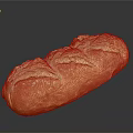 Freshly Baked Golden Brown Loaf Bread With Crusty Texture And Scored Surface