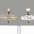 Lotus leaf ceiling lamp 3d model