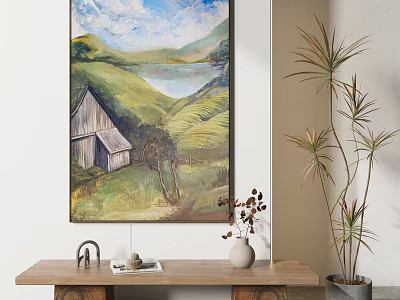 modern landscape painting abstract decorative painting 3d model