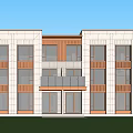 Modern Row 3d model