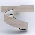 Modern Wooden Spiral Staircase Design With Elegant Curved Structure And Sleek Lines