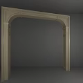 Light Colored Arched Doorway In Simple Interior With Gray Walls And Floor