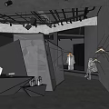 Modern Clothing Store Interior With Glass Partitions Clothing Displays And Handbags