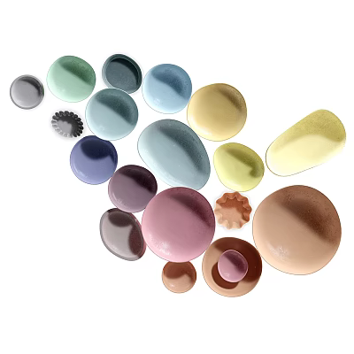 modern clay plate wall of clay plate 3d model modern clay plate wall of clay plate 3d model