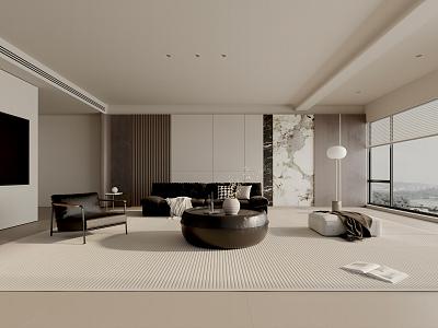 modern living room 3d model