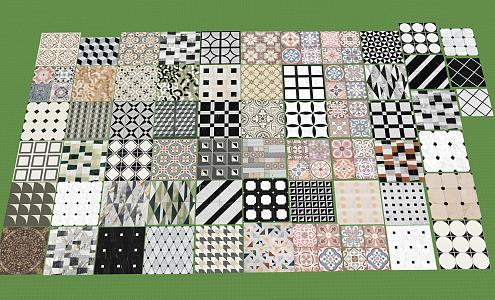 Modern ceramic tile combination decoration materials indoor paving tile floor tile wall tile 3d model