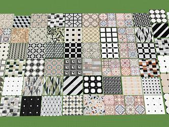 Modern ceramic tile combination decoration materials indoor paving tile floor tile wall tile 3d model