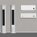 Modern White Tower And Wall Mounted Heating Devices For Home Use 3d model