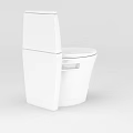 Modern White Toilet With Sleek Design And Smooth Surface For Bathroom Fixture