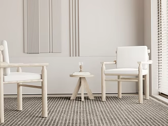 Modern leisure table and chair combination leisure chair 3d model